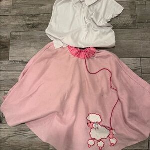 Pink Poodle Skirt with White Top
